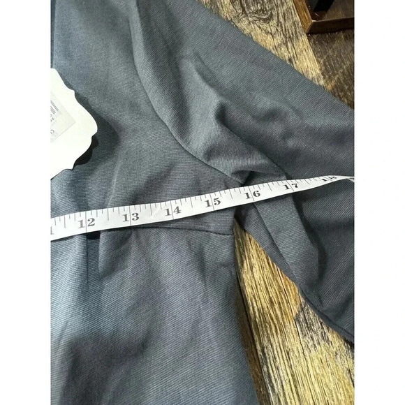 Altar’d State Size M Mini Fit Flare Dress Long Sleeve CUTOUT BACK Light Gray - Picture 10 of 11